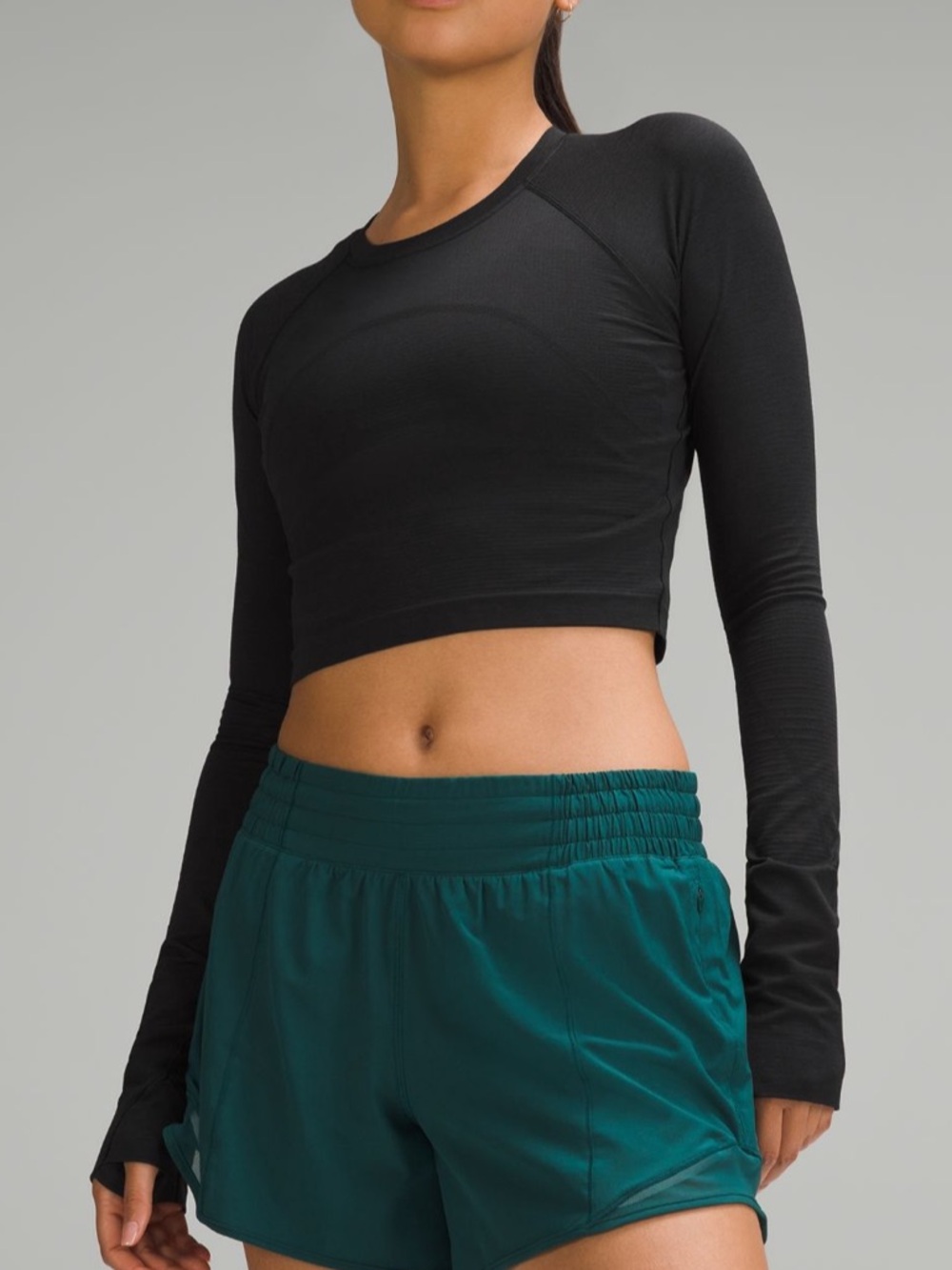 Lululemon Swiftly Tech Cropped Long Sleeve Shirt